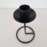 Black wrought iron candlestick