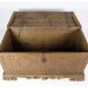 Oak coffin with carvings from around the year 1760s