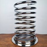 Vintage chrome spring-shaped umbrella stand