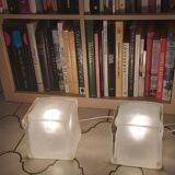 2 Ikea glass ice lamps, 80s