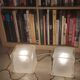 2 lampes glaçon en verre par Ikea, 1980