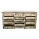 Old wooden sideboard with 18 drawers