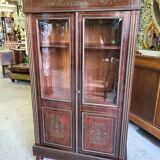 Napoleon iii library showcase with brass marquetry in mahogany from the 19th c. n°1