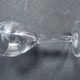 9 Blown glass wine glasses with cut bee decoration – Verrerie Thouvenin Vierzon