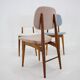 1960s Set of Three Oak Dining Chairs in Boucle, Czechoslovakia