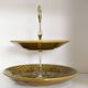 Cake stand, Gien earthenware servant, antique ceramic
