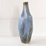 Vintage blue ceramic vase 1960