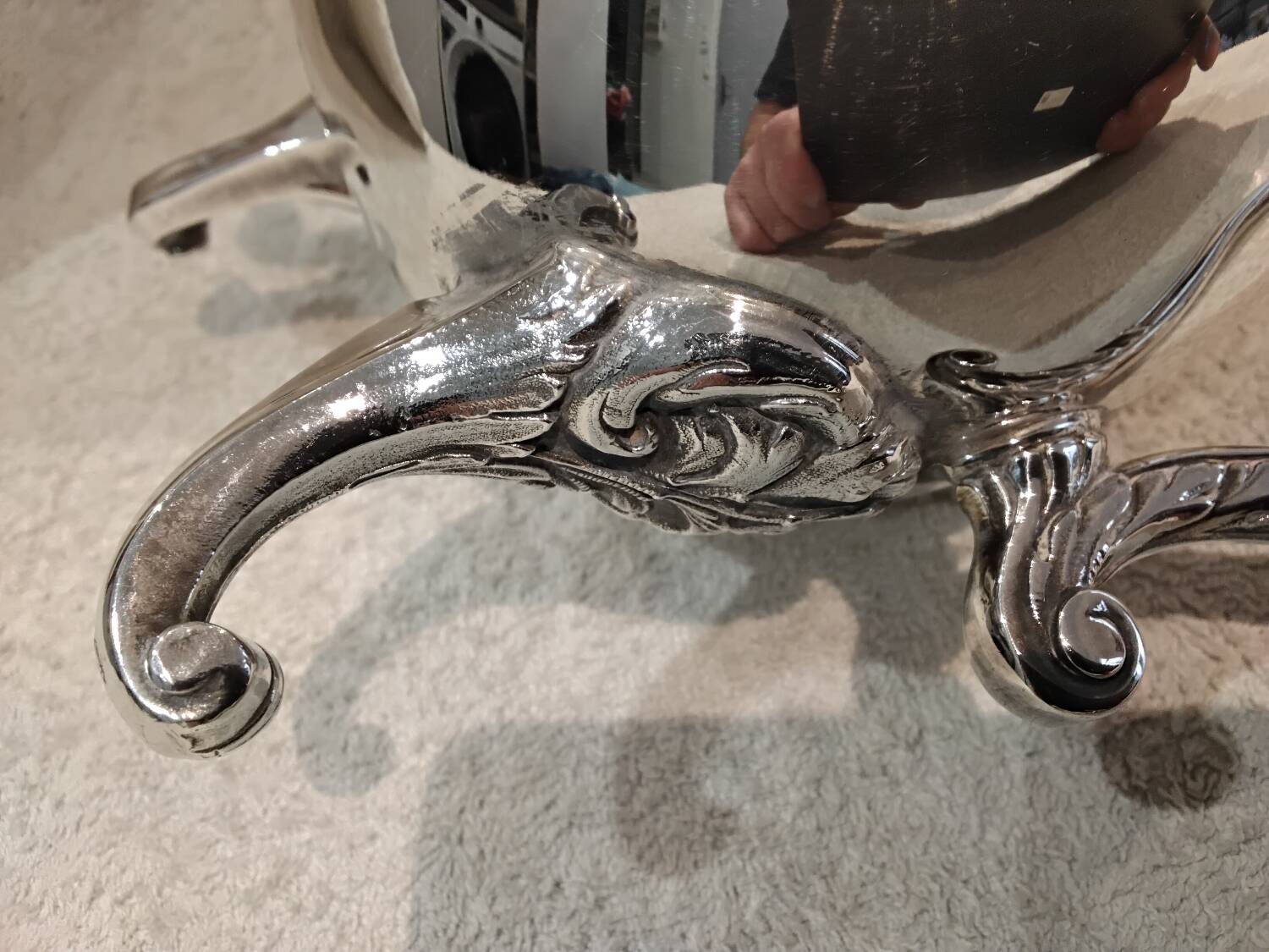 Silver-plated metal coffee pot by Christofle silversmiths, Marly model