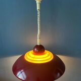 Suspension rouge scandinave de style futuriste par Knud Christensen