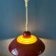 Scandinavian red Space Age pendant lamp by Knud Christensen