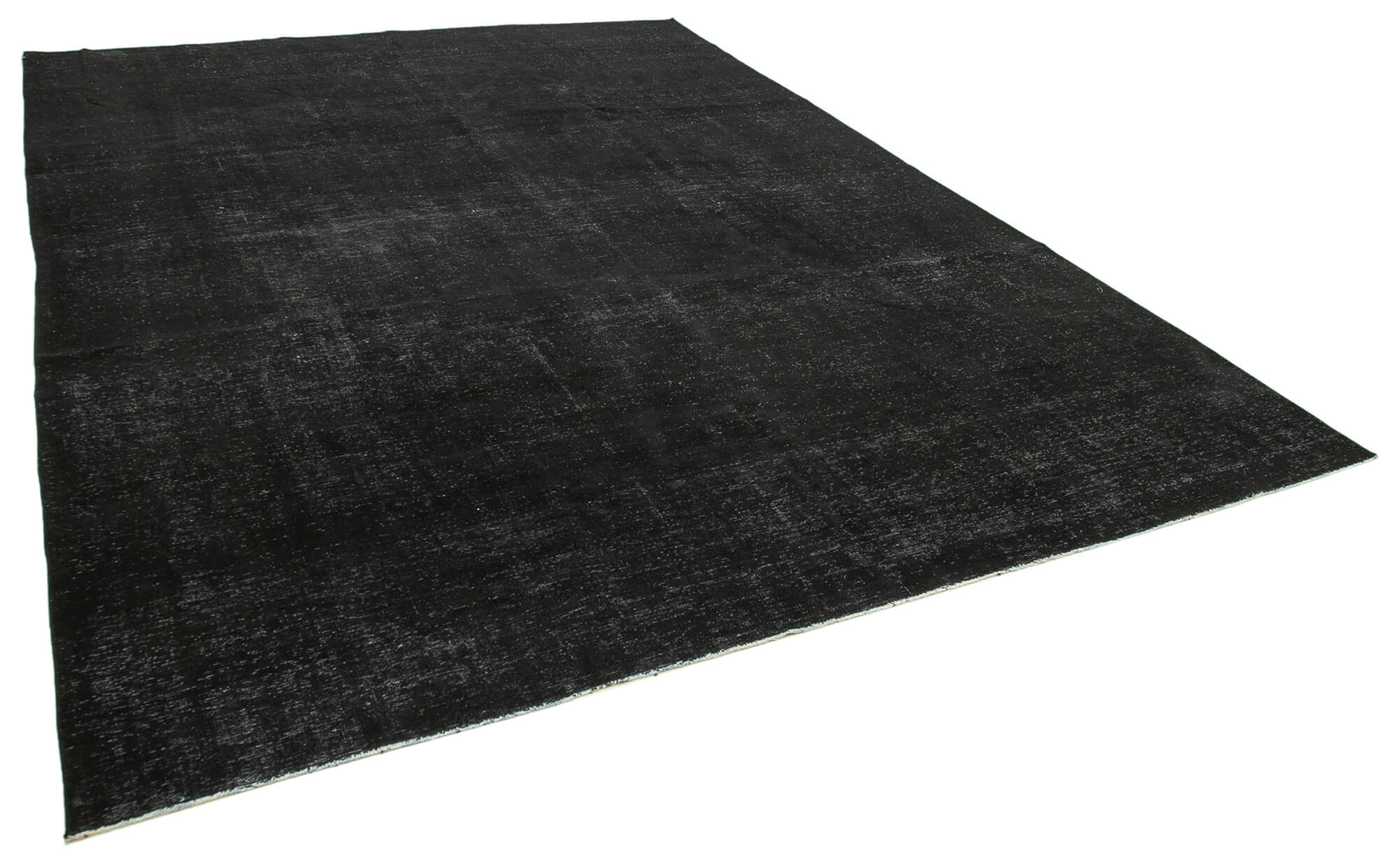 Hand-Knotted Oriental Overdyed 300 cm x 400 cm Black Wool Carpet
