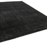 Hand-Knotted Oriental Overdyed 300 cm x 400 cm Black Wool Carpet