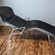 Scandinavian black leather lounge chair, 1980