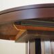 Round mahogany table, Italian design, 1970s, production: Italy