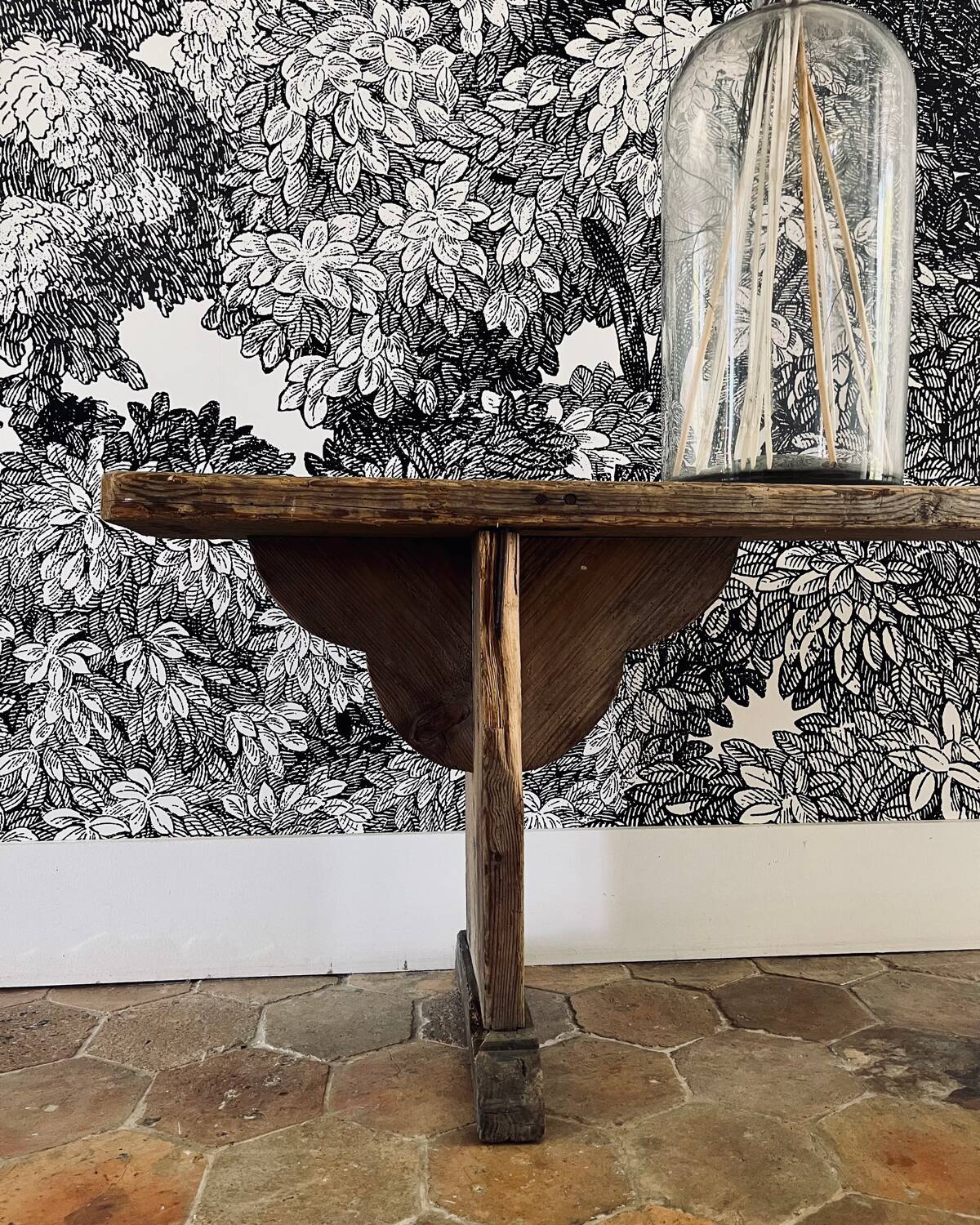 Weathered farm bench