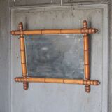 Bamboo imitation wood mirror, antique mirror, hanging mirror