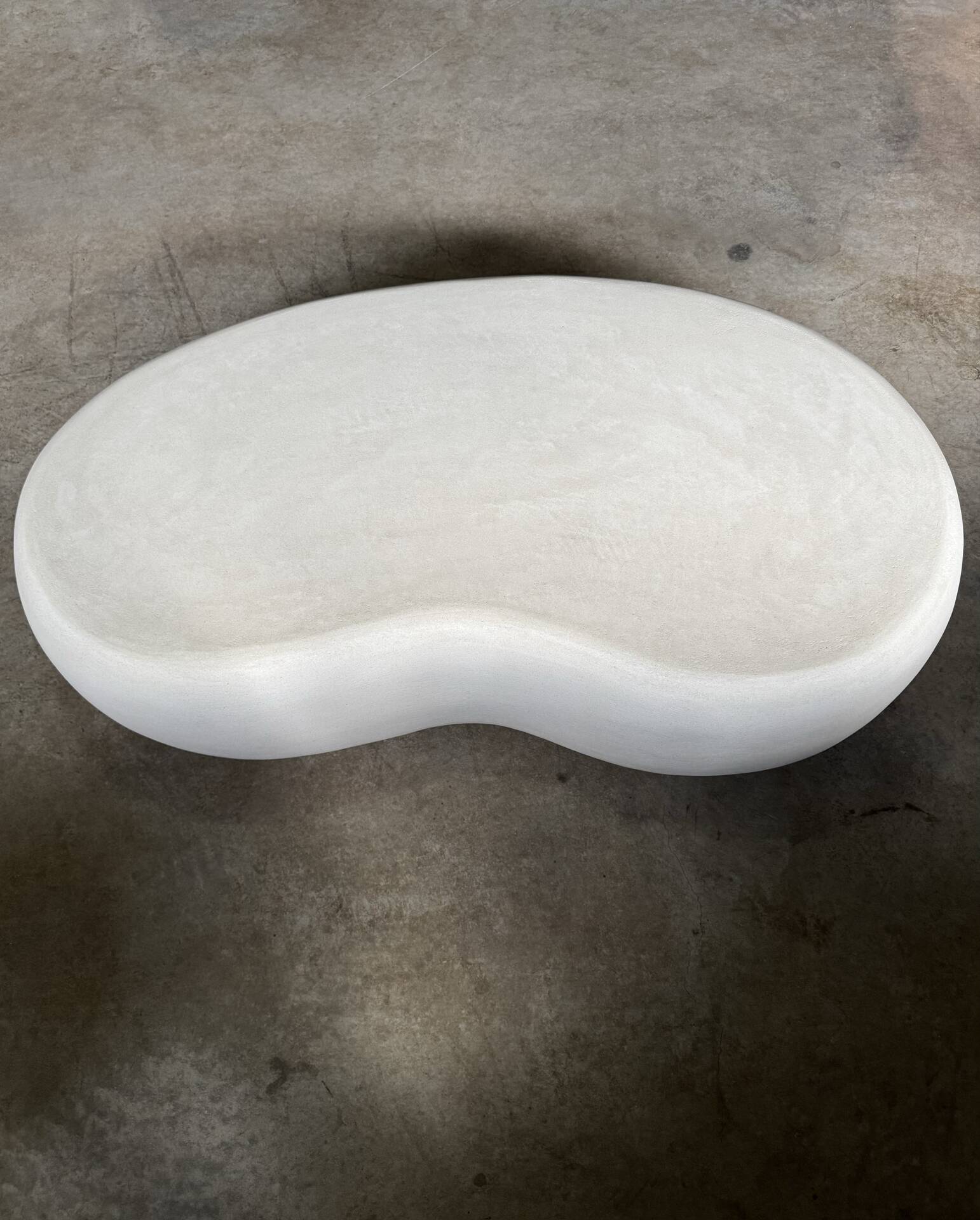 Concrete Coffee Table / Micro Cement Bean Shape