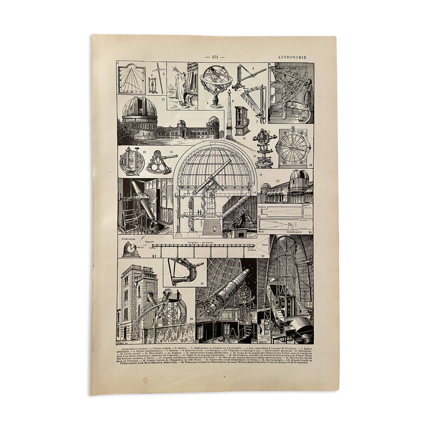 Lithograph on astronomy - 1920