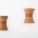 Pair of Organic Rattan Wall Sconces