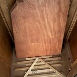 Art Deco style walnut mirrored wardrobe