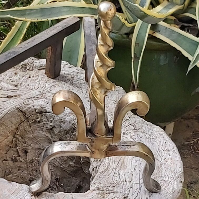 Pair of old bronze channels