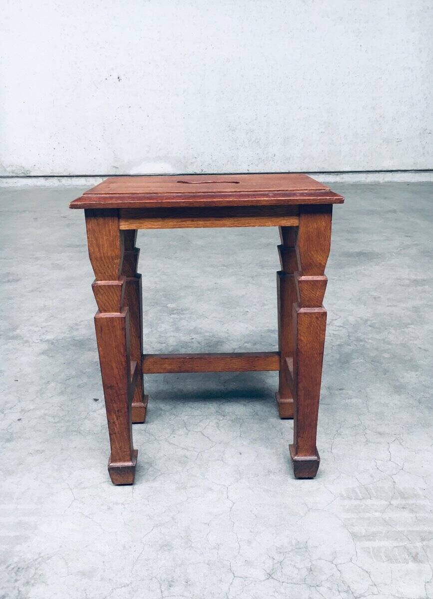 Set of Dutch Art Deco S Handle Stools, 1930s