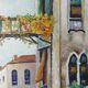 Venetian tableau oil on panel vintage/old canal and façades