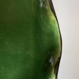 Set of 4 wavy glazed earthenware plates by Milon from Dieulefit, 1970.