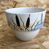 Lot 3 old caches pot milet sevres ceramic decoration reeds vintage