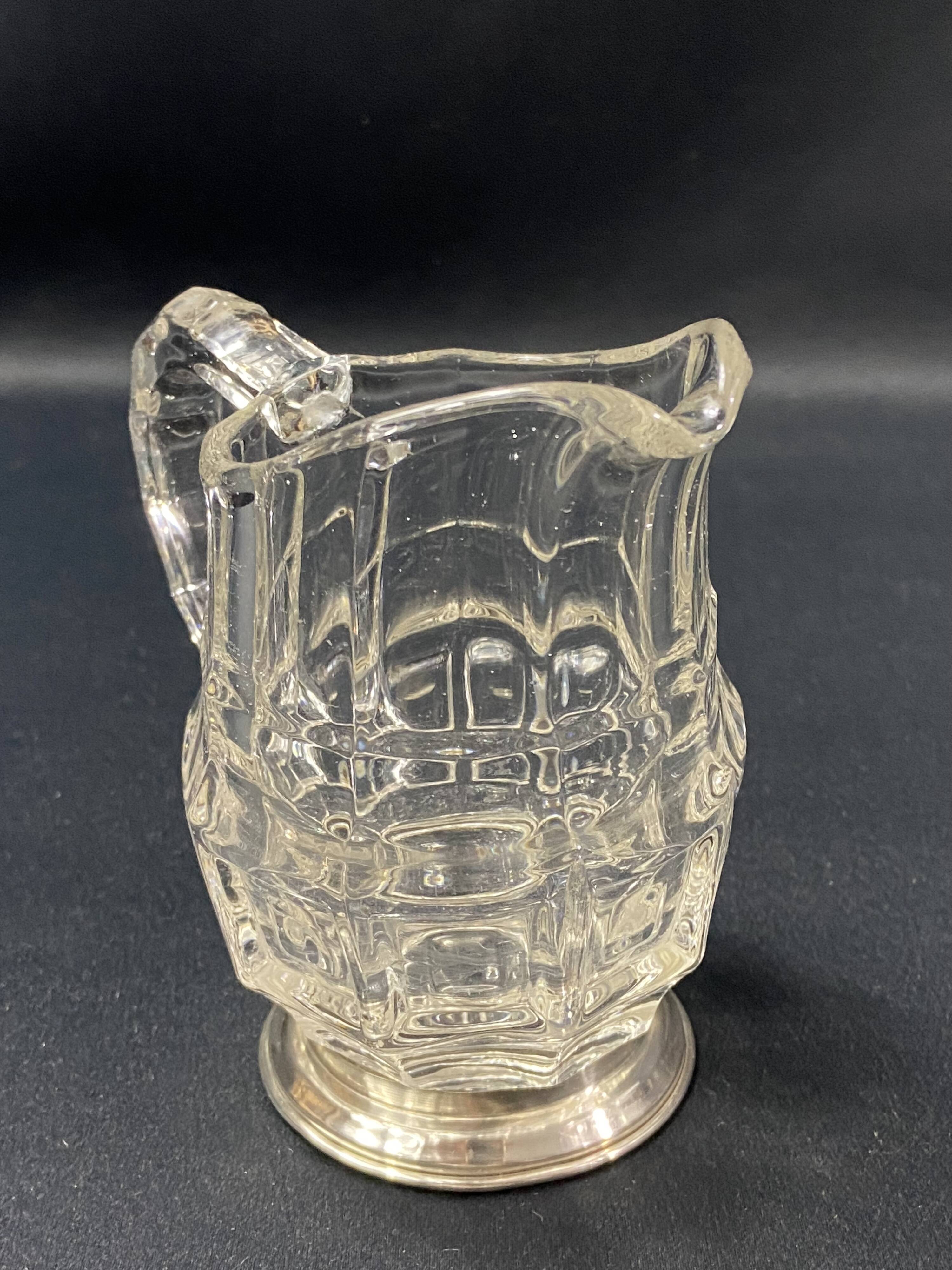 Glass milk jug on solid silver mount, Minerva 1st title
