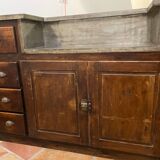 Tin bar counter from around 1920, approximately 1.70m.