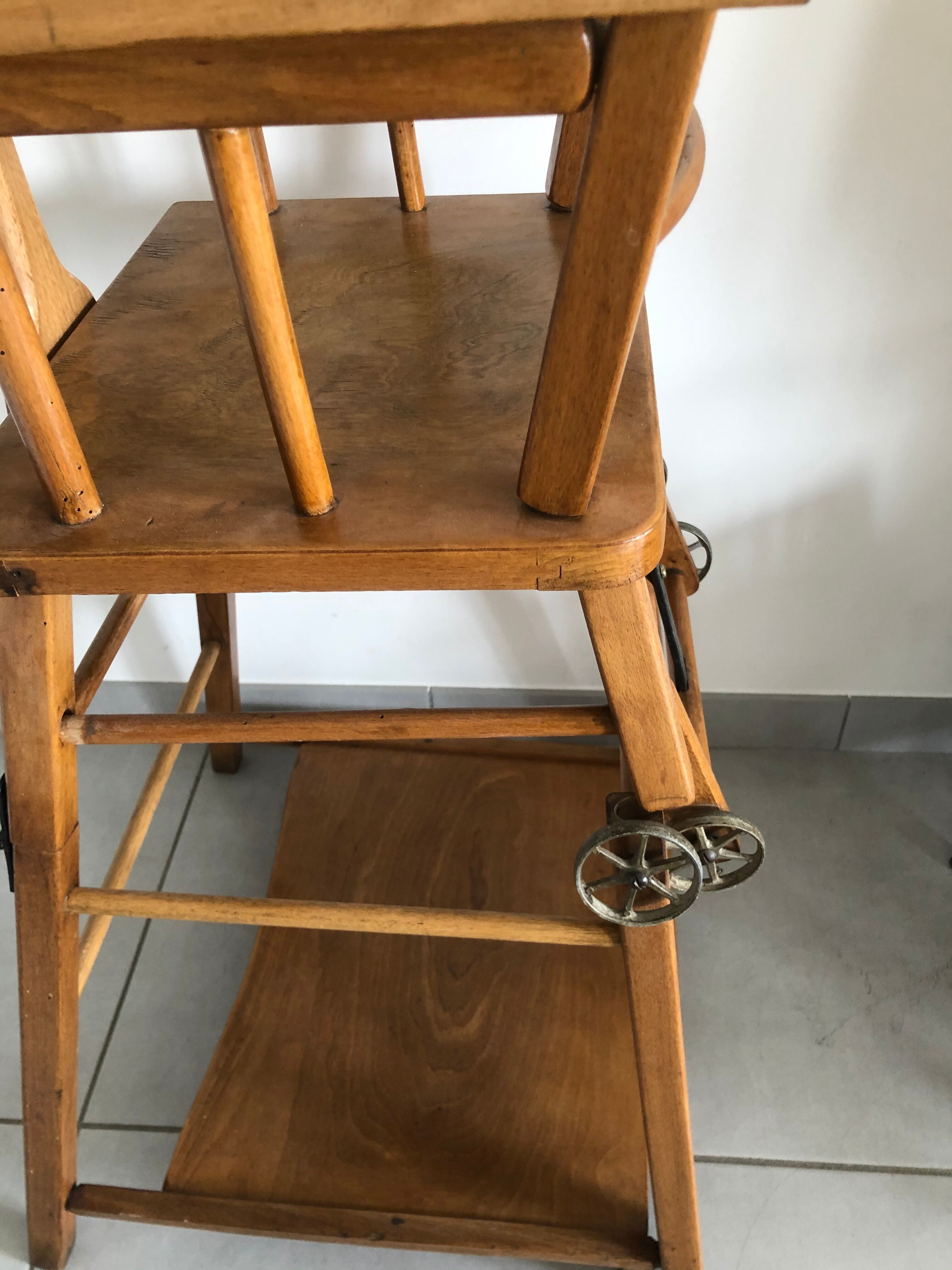 Vintage wooden high chair