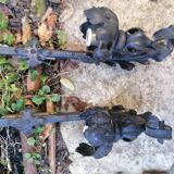 Pair of wrought iron appliques