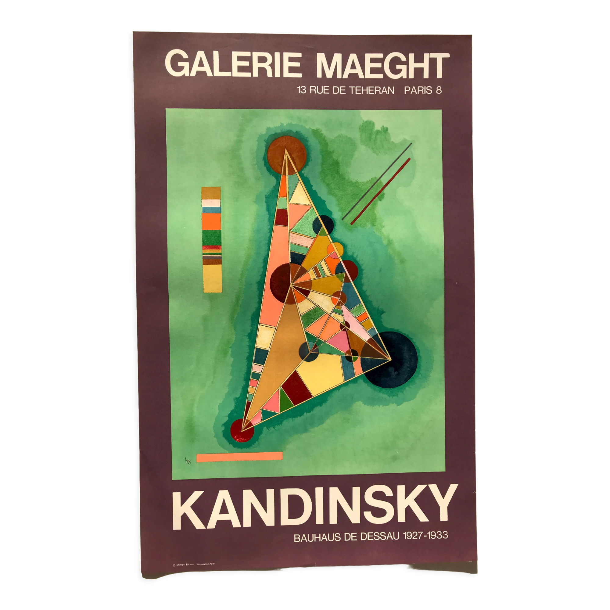 Original exhibition poster KANDINSKY, Galerie Maeght / Bauhaus de Dessau, 1965
