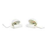 Paire de Lampes Bugia blanches de Giuseppe Cormio pour IGuzzini, 1970s