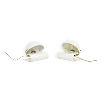 Paire de Lampes Bugia blanches de Giuseppe Cormio pour IGuzzini, 1970s