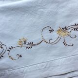 Paire de drap métis Broderie main - vintage