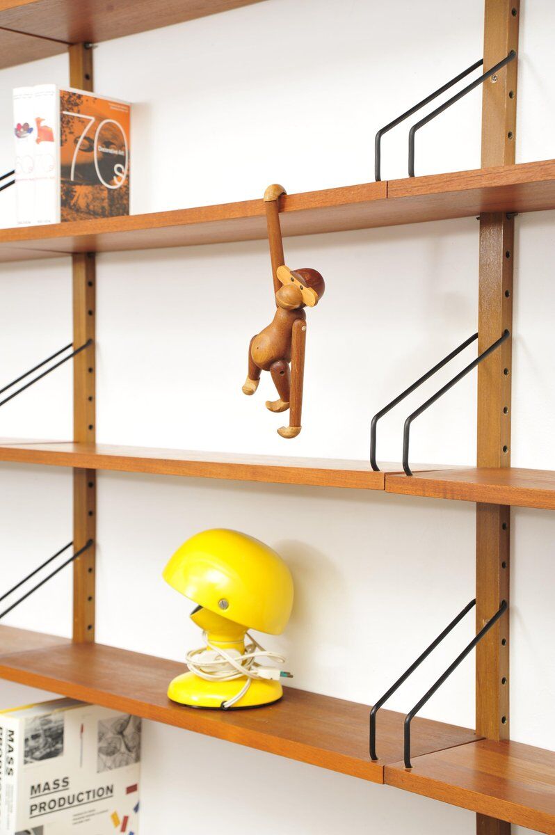 Royal System teak wall shelf by Poul Cadovius for Cado, 1950s