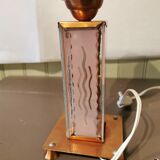 Art Deco lamp in copper and glass