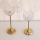 Scandinavian candlesticks in brass and glass