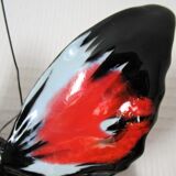 Vallauris polychrome glazed ceramic butterfly