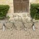 Set of 4 vintage swivel chairs in chrome metal – 1970s Ensem
