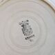 Antique flat plate, ironstone Digoin ivory - Blue rose decoration