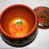 Khokhloma painted Russian wooden box
