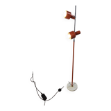 Orange floor lamp with two spots from the 70s