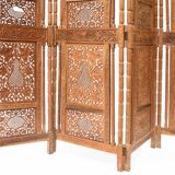 Indian four-leaf wooden screen