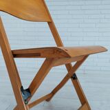Paire de 3 chaises des années 60, design danois, pliantes, contreplaqué