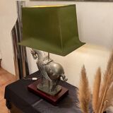 Large vintage horse plight in tin, H103 cm