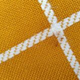 Lot de 12 serviettes de table jaune moutarde