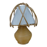 Louis SOGNOT rattan bedside lamp